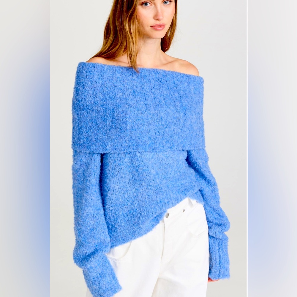 NWT! Moon River Off Shoulder Sweater size S
